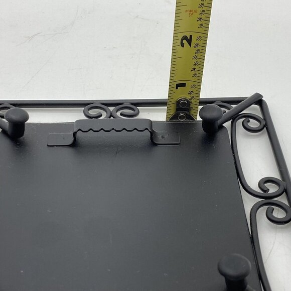 Rooster Trivet Ball Footed Black Metal Frame Scroll Square Kitchen‎ Wall Art - Picture 9 of 9